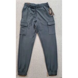 Members Only Sport Men's Small Slim Fit Tapered Jogger Pants Driftwood‎ Blue